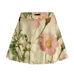 Flowers Petals Stem Bouquet Flora Floral Bloom Mini Flare Skirt by Wegoenart