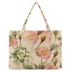 Flowers Petals Stem Bouquet Flora Floral Bloom Zipper Medium Tote Bag by Wegoenart