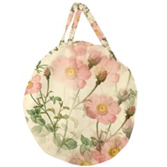 Flowers Petals Stem Bouquet Flora Floral Bloom Giant Round Zipper Tote by Wegoenart