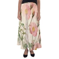 Flowers Petals Stem Bouquet Flora Floral Bloom Flared Maxi Skirt by Wegoenart