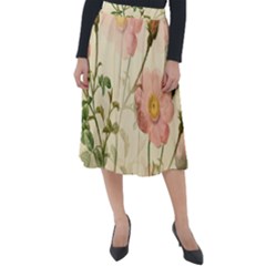 Flowers Petals Stem Bouquet Flora Floral Bloom Classic Velour Midi Skirt  by Wegoenart