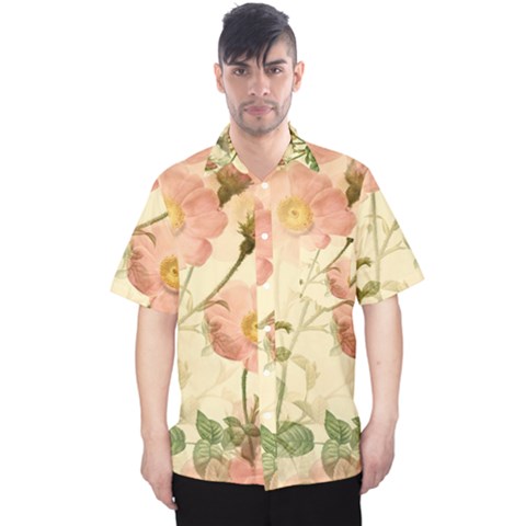 Flowers Petals Stem Bouquet Flora Floral Bloom Men s Hawaii Shirt by Wegoenart