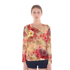 Seamless Pattern Textile Surface Luxury Vintage Women s Long Sleeve Tee