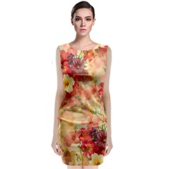 Seamless Pattern Textile Surface Luxury Vintage Classic Sleeveless Midi Dress