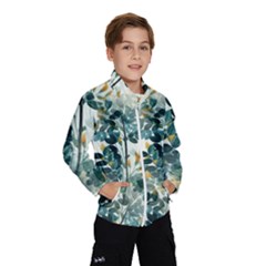 Vintage Retro Flowers Leaves Foliage Plants Kids  Windbreaker