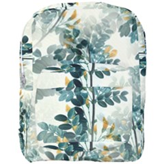 Vintage Retro Flowers Leaves Foliage Plants Full Print Backpack by Wegoenart