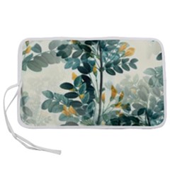 Vintage Retro Flowers Leaves Foliage Plants Pen Storage Case (m) by Wegoenart