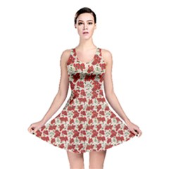 Flowers Poppies Red Reversible Skater Dress by Wegoenart