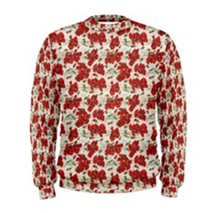 Flowers Poppies Red Men s Sweatshirt