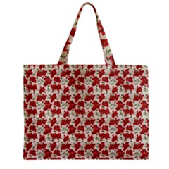 Flowers Poppies Red Zipper Mini Tote Bag by Wegoenart