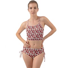 Flowers Poppies Red Mini Tank Bikini Set