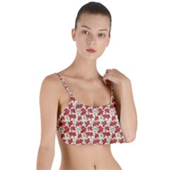 Flowers Poppies Red Layered Top Bikini Top  by Wegoenart