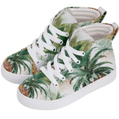 Pineapple Pattern Background Seamless Vintage Kids  Hi-top Skate Sneakers by Wegoenart