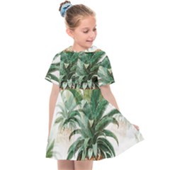 Pineapple Pattern Background Seamless Vintage Kids  Sailor Dress by Wegoenart