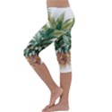 Pineapple Pattern Background Seamless Vintage Kids  Lightweight Velour Capri Leggings  View2