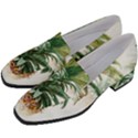 Pineapple Pattern Background Seamless Vintage Women s Chunky Heel Loafers View2