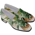 Pineapple Pattern Background Seamless Vintage Women s Chunky Heel Loafers View3