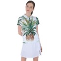 Pineapple Pattern Background Seamless Vintage Women s Polo Tee View1