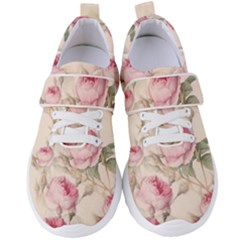 Roses Plants Vintage Retro Flowers Pattern Women s Velcro Strap Shoes by Wegoenart