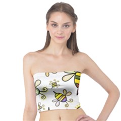 Bee Doodle Cartoon Tube Top by Wegoenart