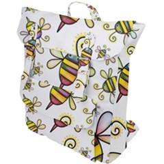 Bee Doodle Cartoon Buckle Up Backpack