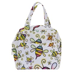 Bee Doodle Cartoon Boxy Hand Bag by Wegoenart