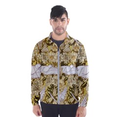 Dove Flowers Pattern Birds Flying Wings Animals Men s Windbreaker