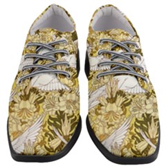 Dove Flowers Pattern Birds Flying Wings Animals Women Heeled Oxford Shoes by Wegoenart