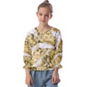 Dove Flowers Pattern Birds Flying Wings Animals Kids  Cuff Sleeve Top View1