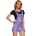 Flowers Petals Bouquet Stem Floral Pattern Short Overalls View3