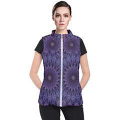 Shape Geometric Symmetrical Symmetry Wallpaper Women s Puffer Vest by Wegoenart