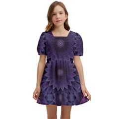 Shape Geometric Symmetrical Symmetry Wallpaper Kids  Short Sleeve Dolly Dress by Wegoenart