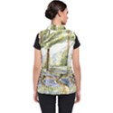 Trees Park Watercolor Lavender Flowers Foliage Women s Puffer Vest View2