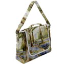 Trees Park Watercolor Lavender Flowers Foliage Box Up Messenger Bag View2