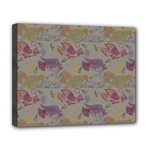 Pattern Armenian Birds Deluxe Canvas 20  X 16  (stretched) by Gohar