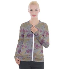 Pattern Armenian Birds Casual Zip Up Jacket by Gohar