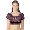 Armenian Carpet Short Sleeve Crop Top View1