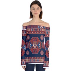 Armenian Carpet Off Shoulder Long Sleeve Top by Gohar