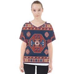 Armenian Carpet V-neck Dolman Drape Top by Gohar