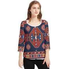 Armenian Carpet Chiffon Quarter Sleeve Blouse by Gohar