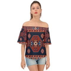 Armenian Carpet Off Shoulder Short Sleeve Top by Gohar