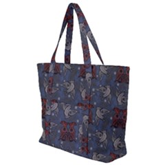 Armenian Ornaments Zip Up Canvas Bag by Gohar