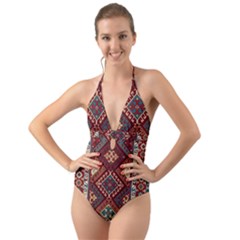 Gorg-new-all Halter Cut-out One Piece Swimsuit by Gohar