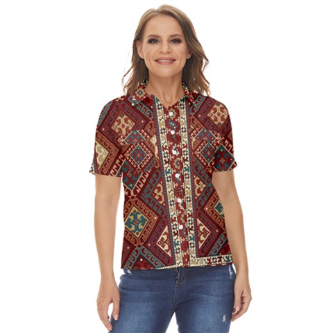 Gorg-new-all Women s Short Sleeve Double Pocket Shirt by Gohar