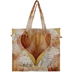 Hot Air Balloon Balloon Map Seamless Pattern Canvas Travel Bag by Wegoenart