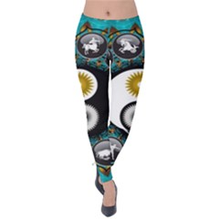 Yin Yang Horoscope Astrology Zodiac Signs Zodiac Velvet Leggings by Wegoenart