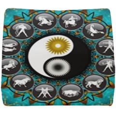 Yin Yang Horoscope Astrology Zodiac Signs Zodiac Seat Cushion by Wegoenart