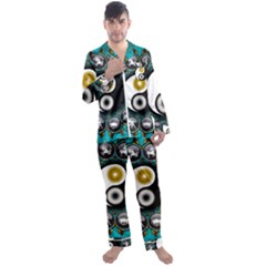 Yin Yang Horoscope Astrology Zodiac Signs Zodiac Men s Long Sleeve Satin Pajamas Set by Wegoenart