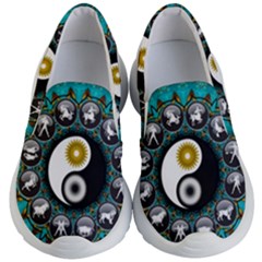 Yin Yang Horoscope Astrology Zodiac Signs Zodiac Kids Lightweight Slip Ons by Wegoenart