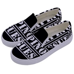 Papino Issues - Italian Humor Kids  Canvas Slip Ons by ConteMonfrey